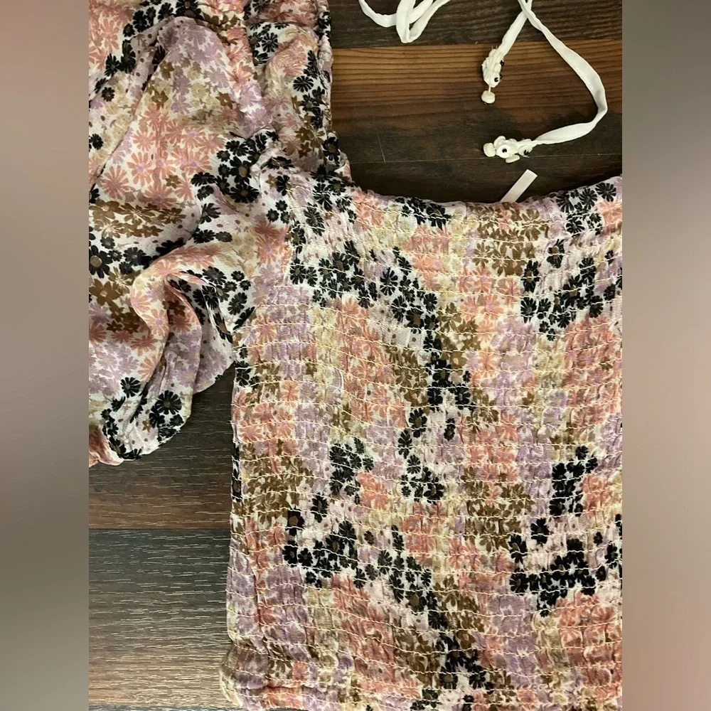 Free People Smocked Back On Top Crop Top